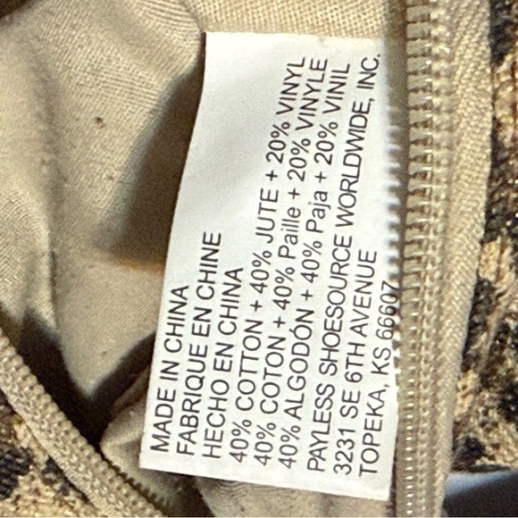 Leopard Print Hobo Bag with Gold Accents - Picture 6 of 6